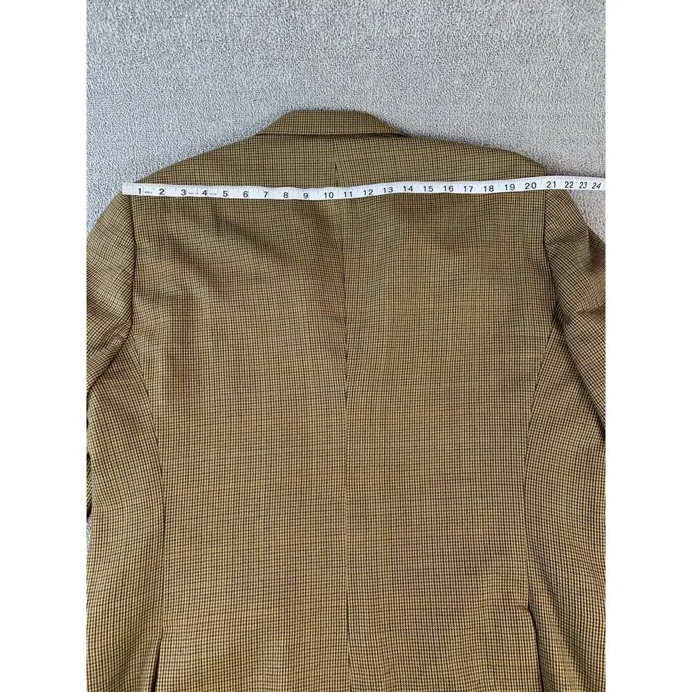 T. Harris London‎ 100% Wool Sport Coat Blazer Suit Jacket Houndstooth Brown 46L